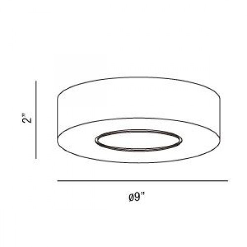Eurofase 23017-016 Spirit 1-Light Small Flush Mount Chrome